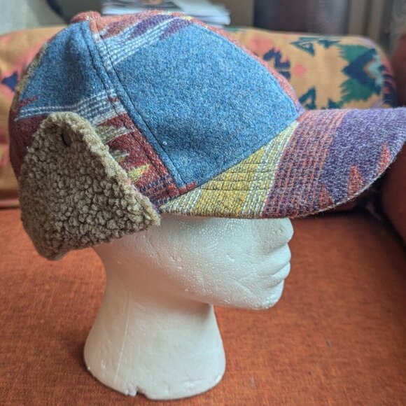 Scala Trapper Hat Blanket Sherpa Plaid Ear Flap Aztec Southwest Bomber Aviation - Picture 4 of 8